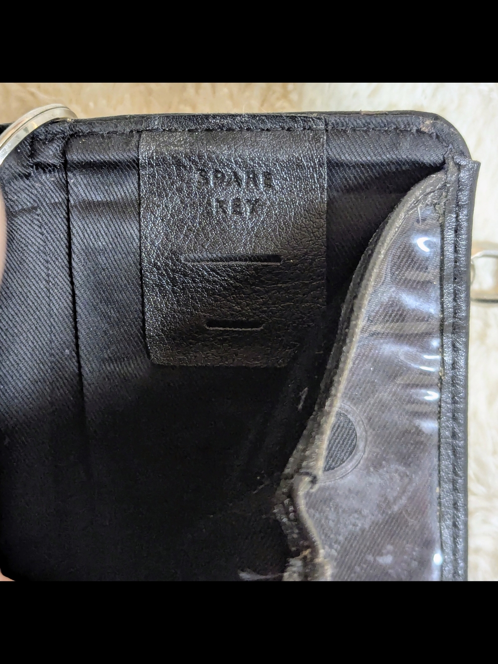 Black Leather Chain Wallet with Silver Hardware - Picture 10 of 14